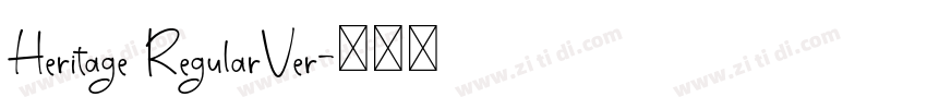 Heritage RegularVer字体转换